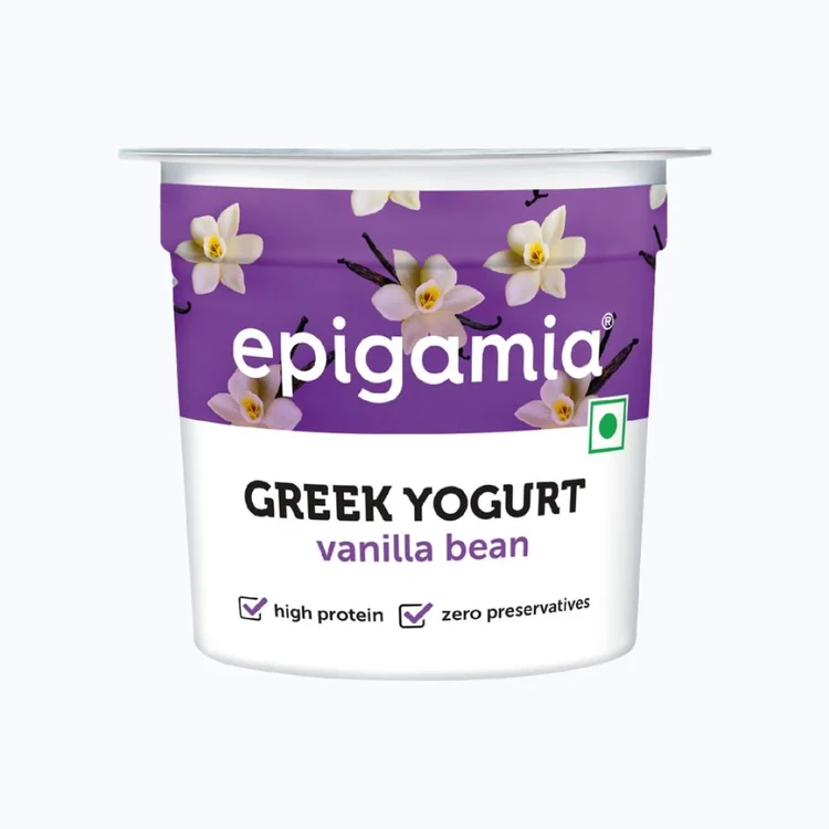 epigamia Vanilla Bean Flavoured Greek Yogurt