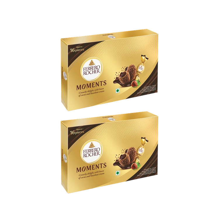 Ferrero Rocher Moments Chocolate Gift Pack (16 pieces) - Pack of 2