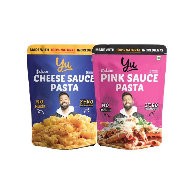 Yu Cheese Sauce Instant Wheat Pasta (Penne) +  Pink Sauce Instant Wheat Pasta (Penne) Combo