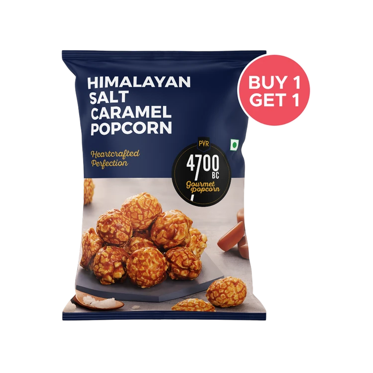 4700BC Himalayan Salt Caramel Popcorn, Gourmet - Buy 1 Get 1 Free