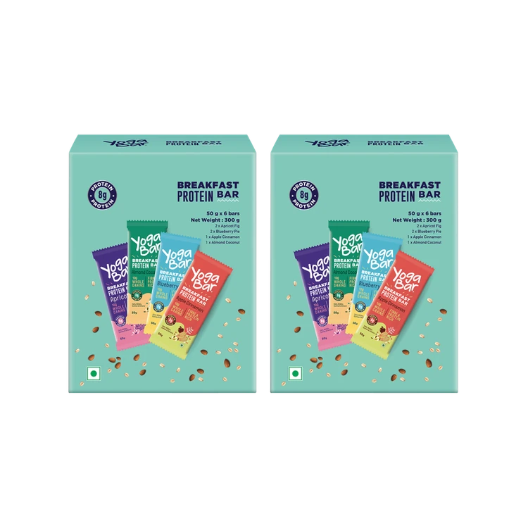 Yoga Bar Assorted Breakfast Protein Bar - Pack of 6 - Pack of 2