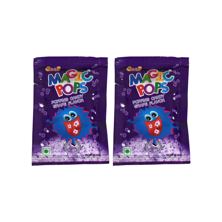 Magic Pops Popping Candy (Grape Flavor) - Pack of 2