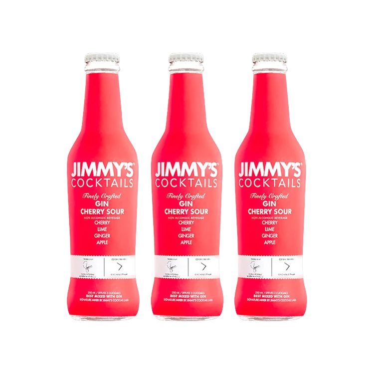 Jimmy's Gin Cherry Sour Cocktail Mix - Pack of 3