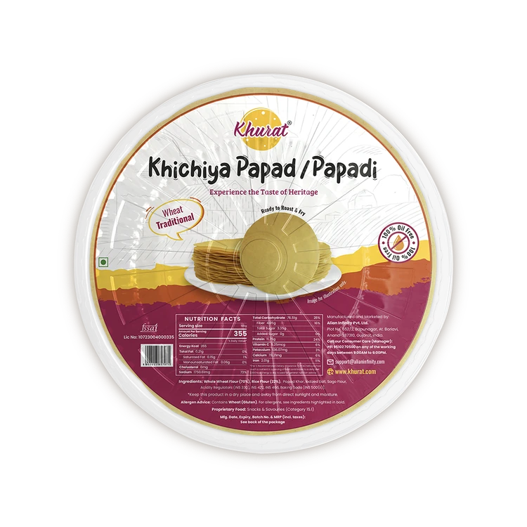 Khurat Oil Free Wheat Khichiya Papad