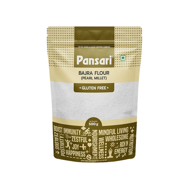 Pansari (Pearl Millet) Bajra Flour - Pack of 2 (Sajje Hittu)