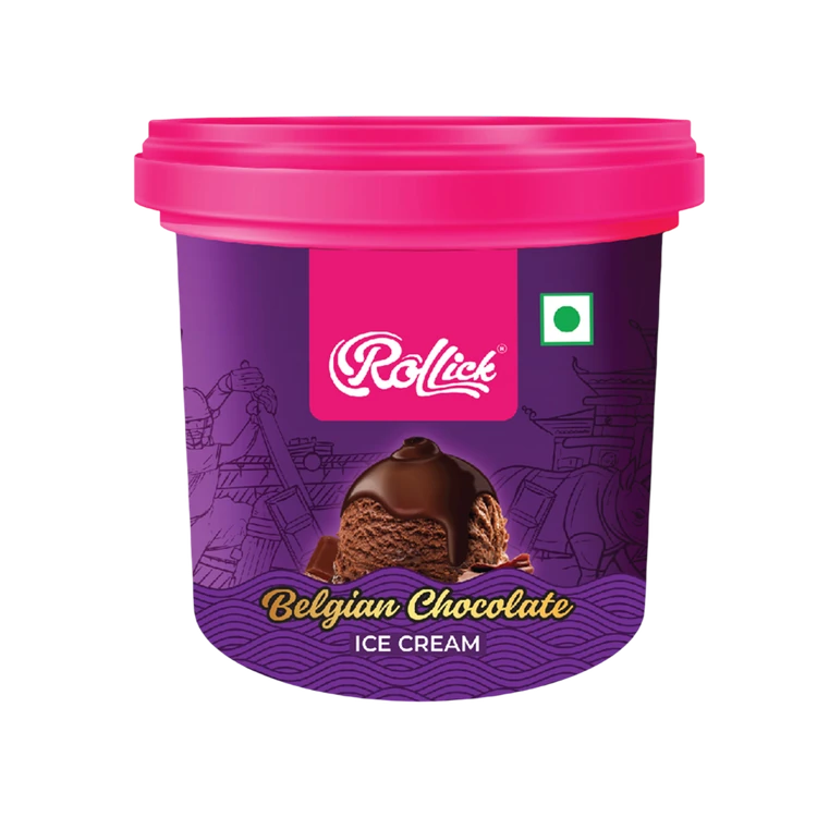Rollick Belgian Chocolate Ice Cream Cup