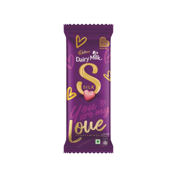 Cadbury Dairy Milk Silk Valentines Heart Blush Milk Chocolate Bar