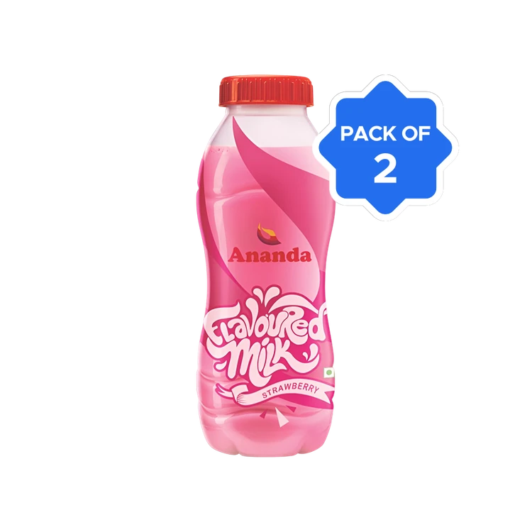 Ananda Strawberry Flavoured Milk - Pack of 2