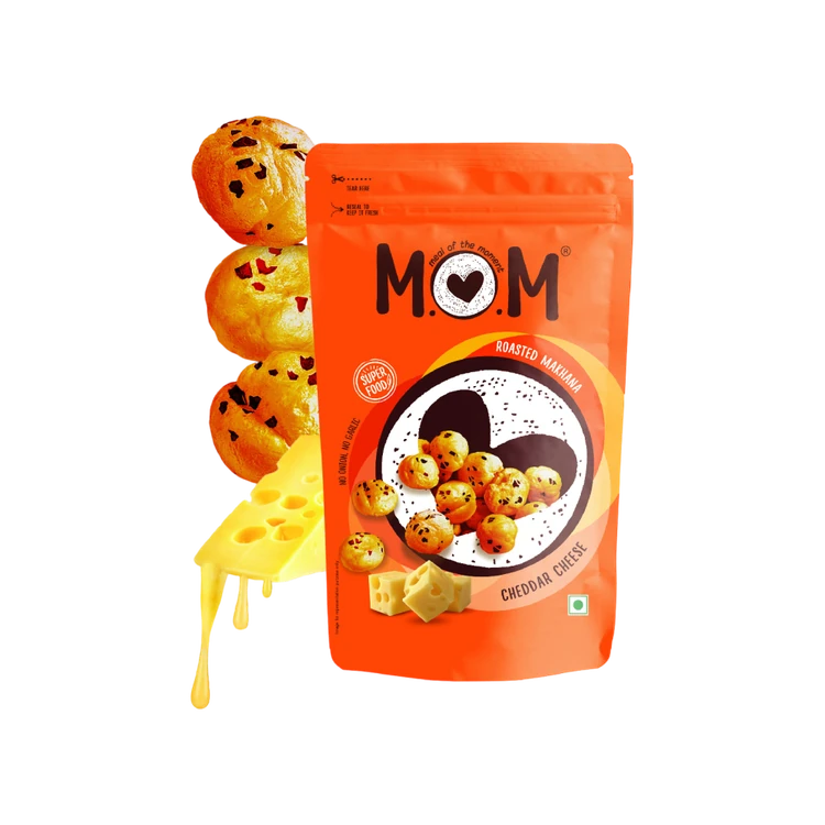 Cheddar Cheese Roasted Makhana by MOM - Meal Of The Moment