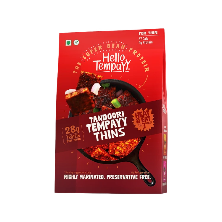Hello Tempayy 28g Protein Tandoori Tempeh Thins
