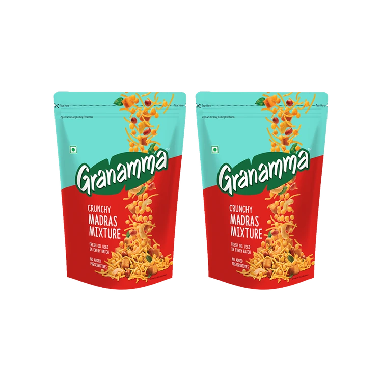 Granamma Madras Mixture Namkeen - Pack of 2