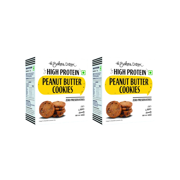 The Baker's Dozen High Protein Peanut Butter Cookies - Pack of 2