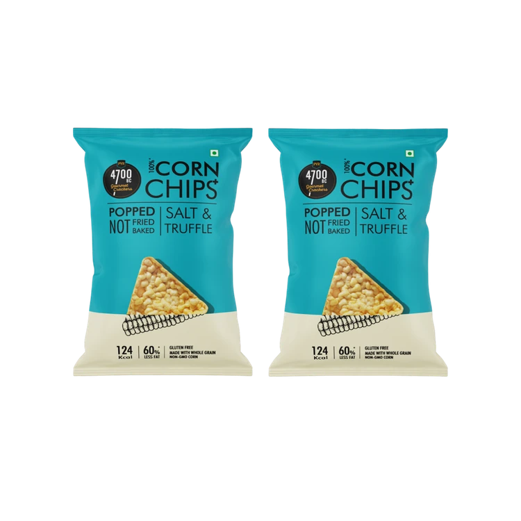4700BC Salt & Truffle Corn Popped Chips + - Pack of 2