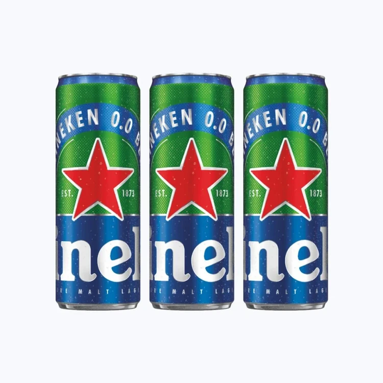 Heineken 0.0 Non Alcoholic Beer - Pack of 3