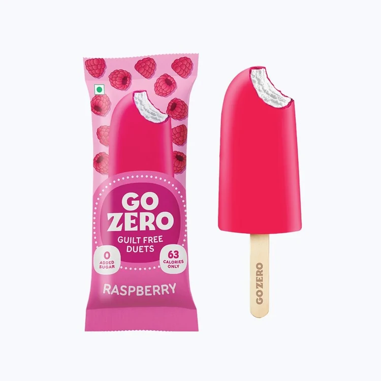 Go Zero Raspberry Duet Low Calorie Guilt Free Ice Cream Stick