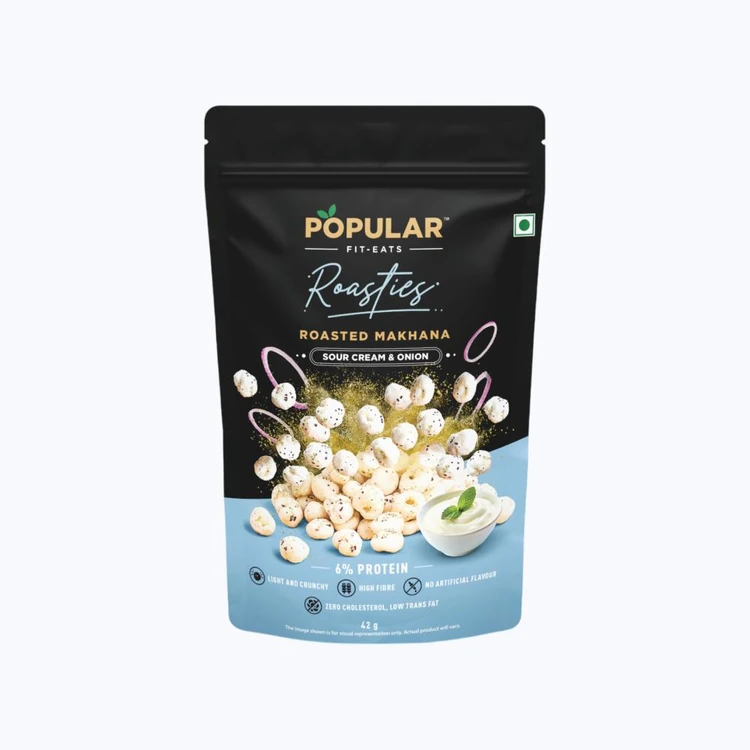 Popular Roasties Roasted Flavoured Makhana Sour Cream & Onion