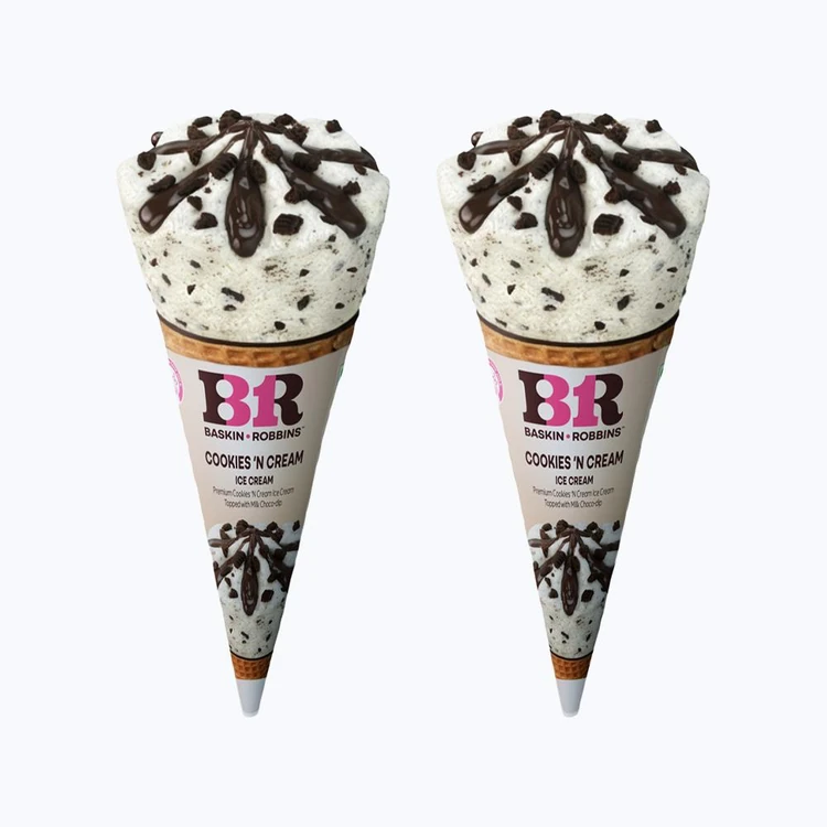 Baskin Robbins Cookies n Cream Ice Cream Cone - Pack of 2