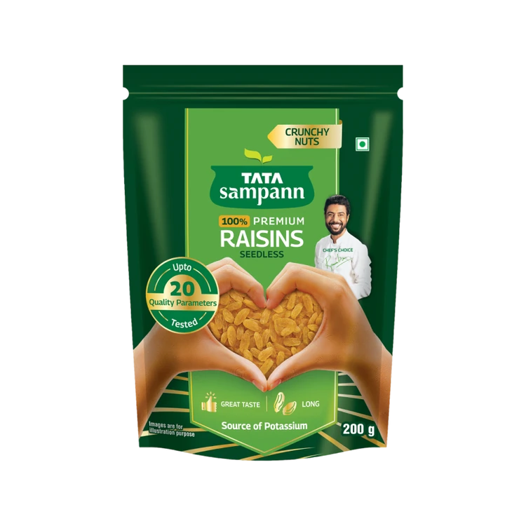 Tata Sampann Seedless Raisins (100% Pure Premium) (Ona Drakshi)