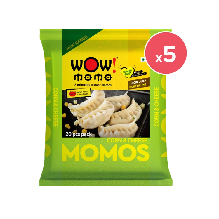 Wow! Momo Corn & Cheese Momos (Frozen) - Pack of 5