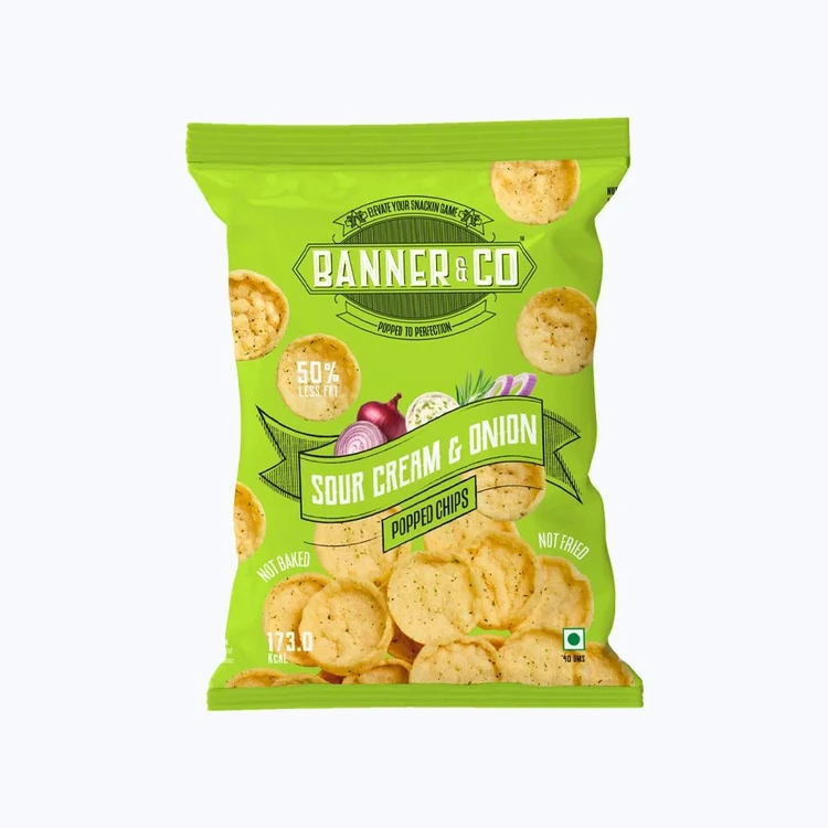 Banner & Co Sour Cream & Onion Popped Chips