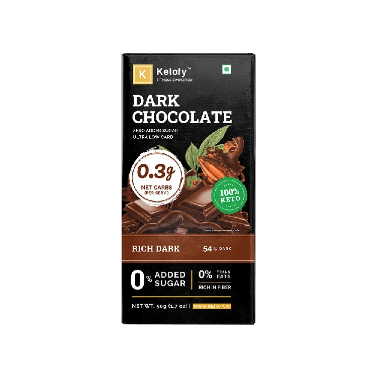 Ketofy Dark Chocolate (54% Dark, Sugar Free)