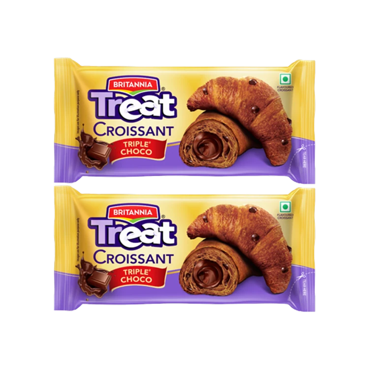 Britannia Treat Croissant Triple Choco - Pack of 2