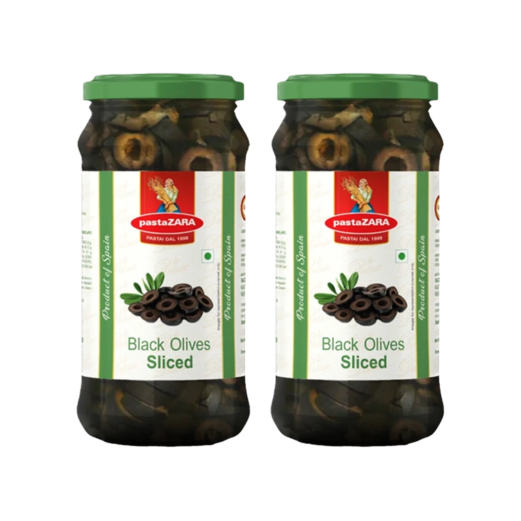 pastaZara Black Olives Sliced - Pack of 2
