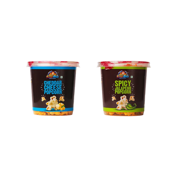 TIME OUT POPCORN Cheddar Cheese & Spicy Jalapeno Popcorn