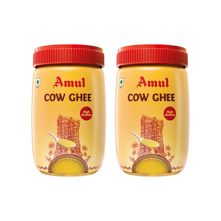 Amul High Aroma Cow Ghee - Pack of 2 (Hasuvina Tuppa)
