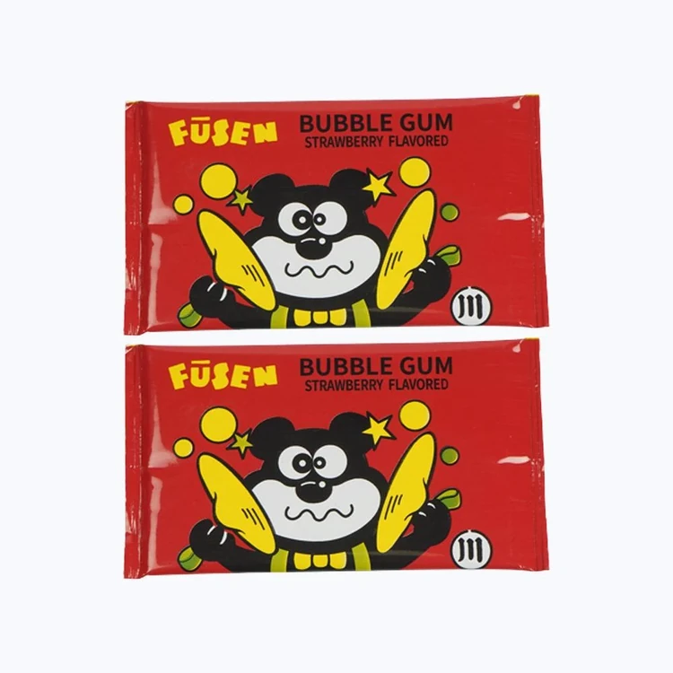 Fusen Strawberry Flavored Bubble Gum - Pack of 2