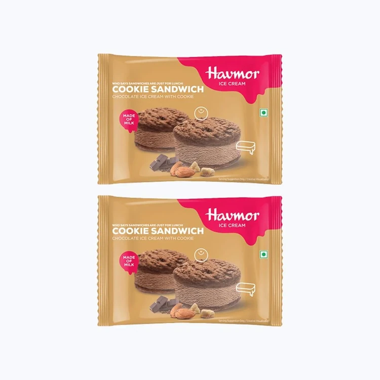 Havmor Cookie Chocolate Ice Cream Sandwich - Pack of 2