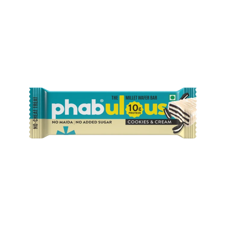 Phab 10g Protein Cookies & Cream Millet Wafer Bar