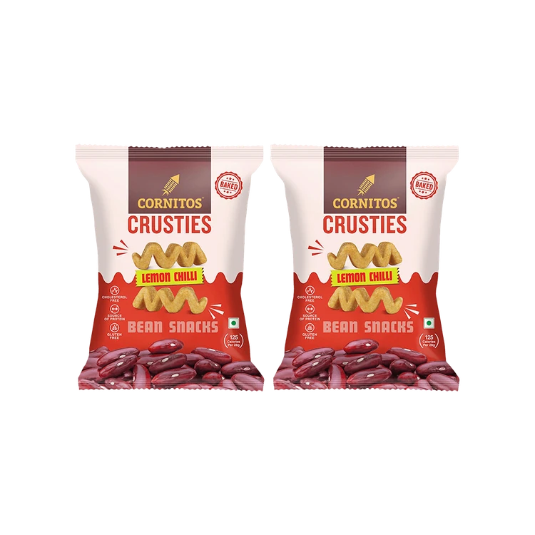Cornitos Crusties Lemon Chili Bean Puffs - Pack of 2