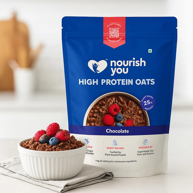 Nourish You Chocolate Flavoured Oats -25% High Protein