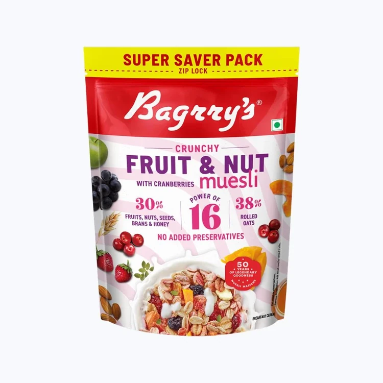 Bagrry's Crunchy Muesli 30% Fruit & Nut with Cranberries