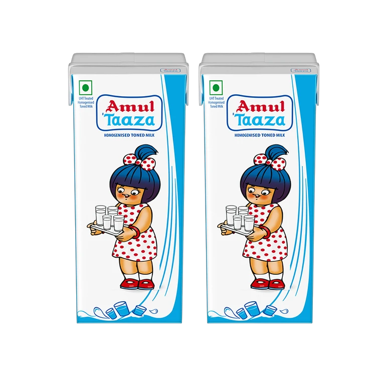 Amul Taaza Toned Milk - Pack of 2