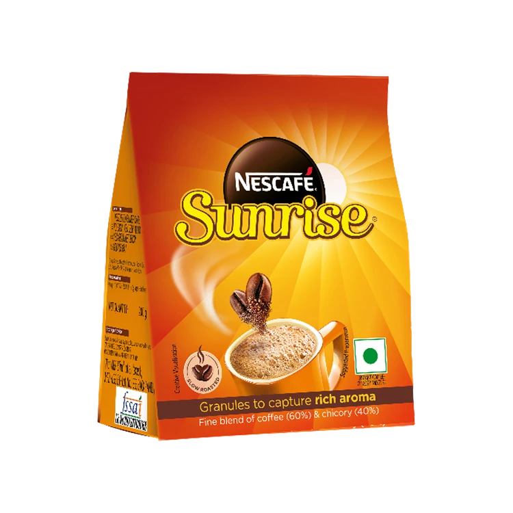 Nescafe Sunrise Instant Coffee Powder, Strong Taste, Coffee-Chicory Mix