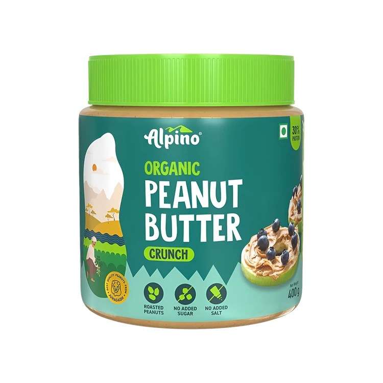 Alpino Organic Crunch Unsweetened Peanut Butter