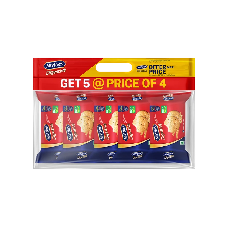 McVitie's Digestive High Fibre Biscuit - Buy 4 Get 1 Free