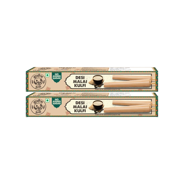 Grameen Desi Malai Kulfi Stick (No Added Sugar) - Pack of 2