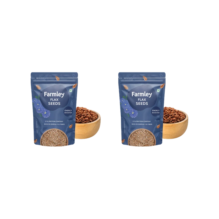 Farmley Premium Flax Seeds - Pack of 2 (Agase Beeja)