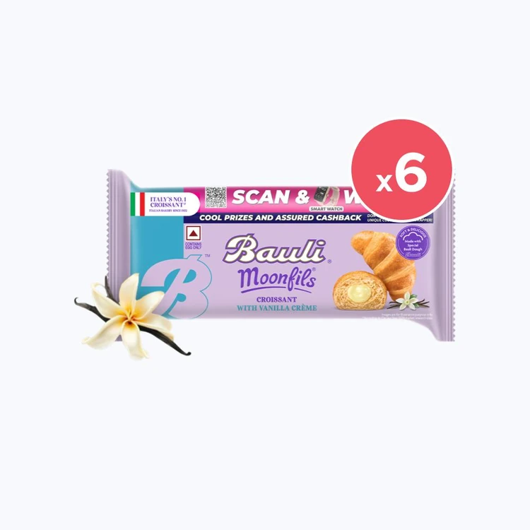 Bauli Moonfils Vanilla Crème Soft Croissant - Pack of 6
