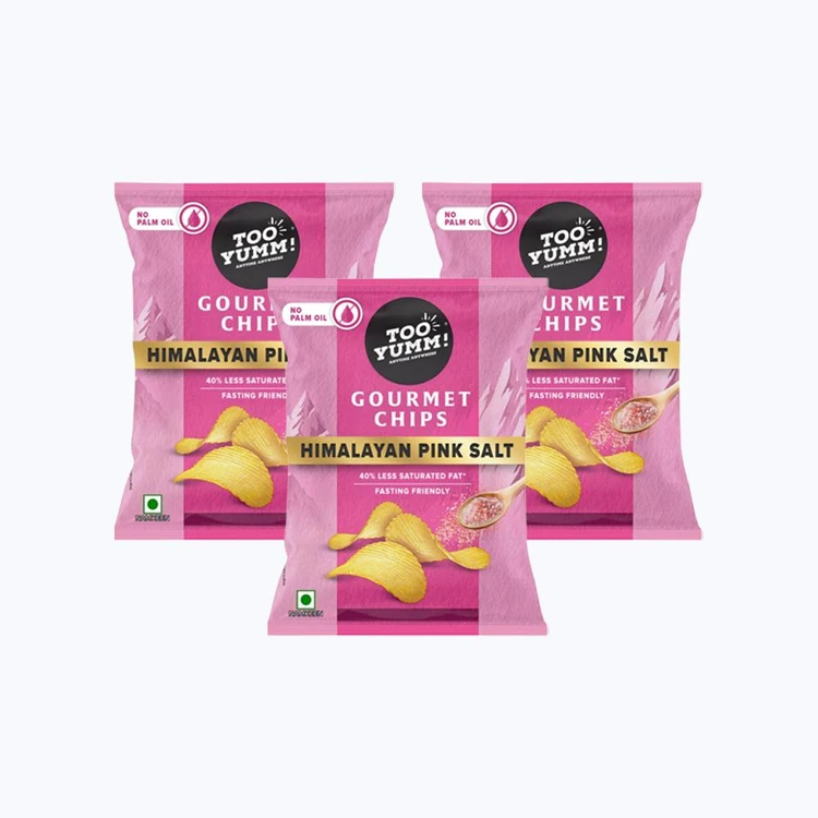 Too Yumm Himalayan Pink Salt Gourmet Potato Chips - Pack of 3
