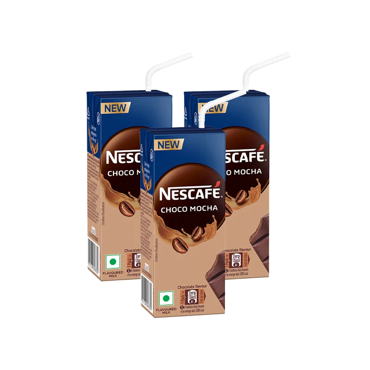 Nescafe Ready to Drink Choco Mocha Cold Coffee Flavoured Milk - Pack of 3