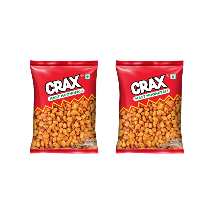 Crax Mast Moongfali Peanuts, Namkeen - Pack of 2