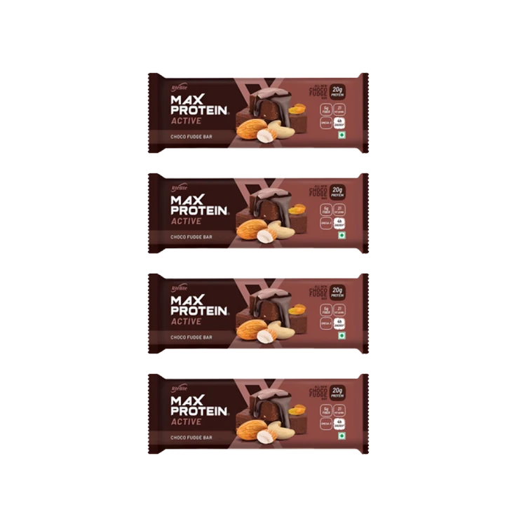 RiteBite Max Protein Active Choco Fudge 20 g Protein Bar - Pack of 4