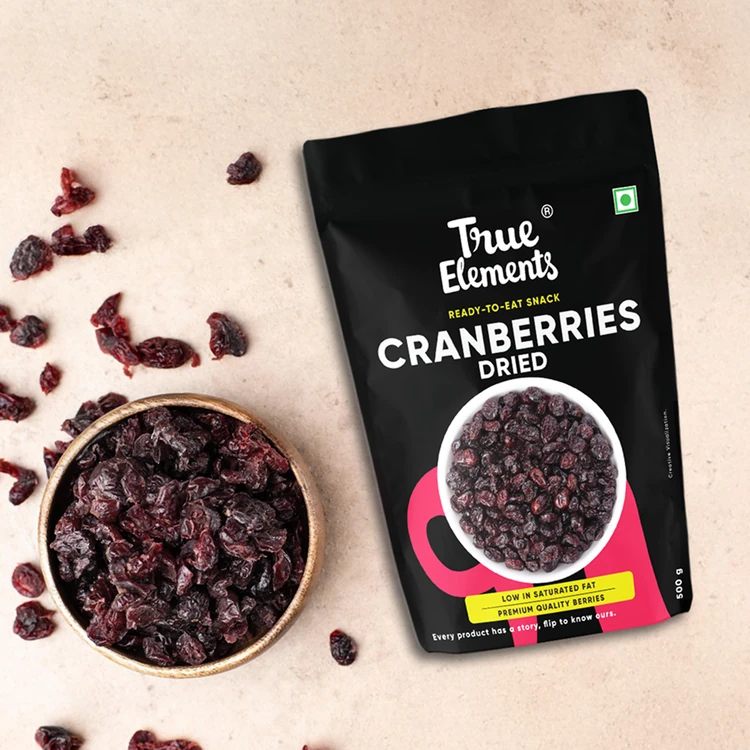 True Elements Whole Dried Cranberries (Ona Cranberries)