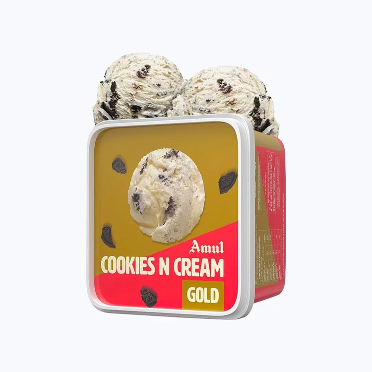 Amul Gold Cookies n Cream Ice Cream Tub