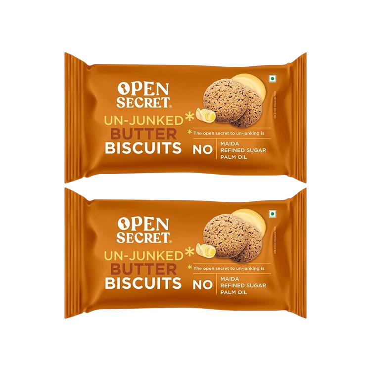 Open Secret Zero Maida Healthy Millet Biscuit - Butter - Pack of 2