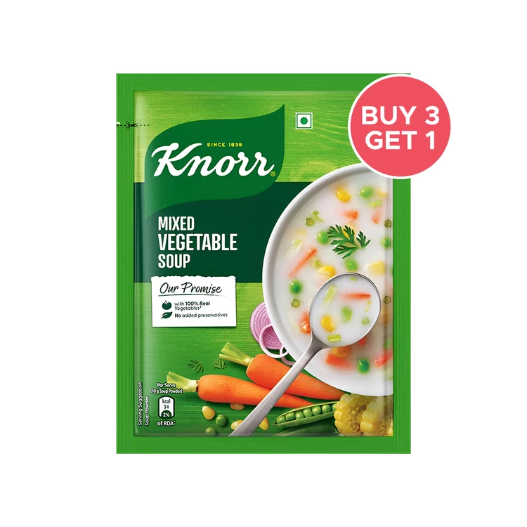 Knorr Classic Mixed Vegetable Soup with No Added Preservatives - Buy 3 Get 1 Free